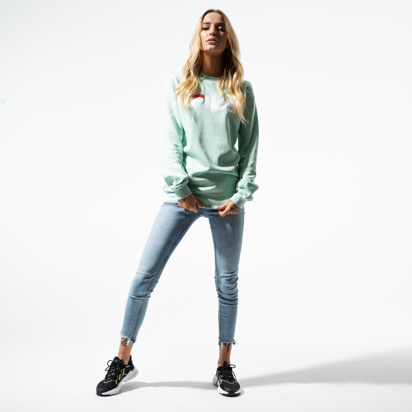 Дамски суичър FILA СУИТЧЪР PURE HOODY 681091a204 цвят зелен