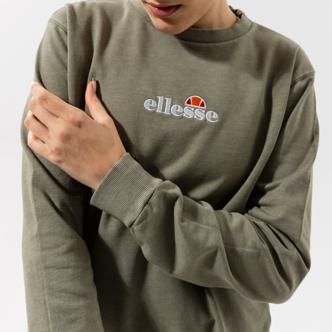 Дамски суичър ELLESSE СУИТЧЪР SAPPAN SWEATSHIRT KHA sgk13149506 цвят каки
