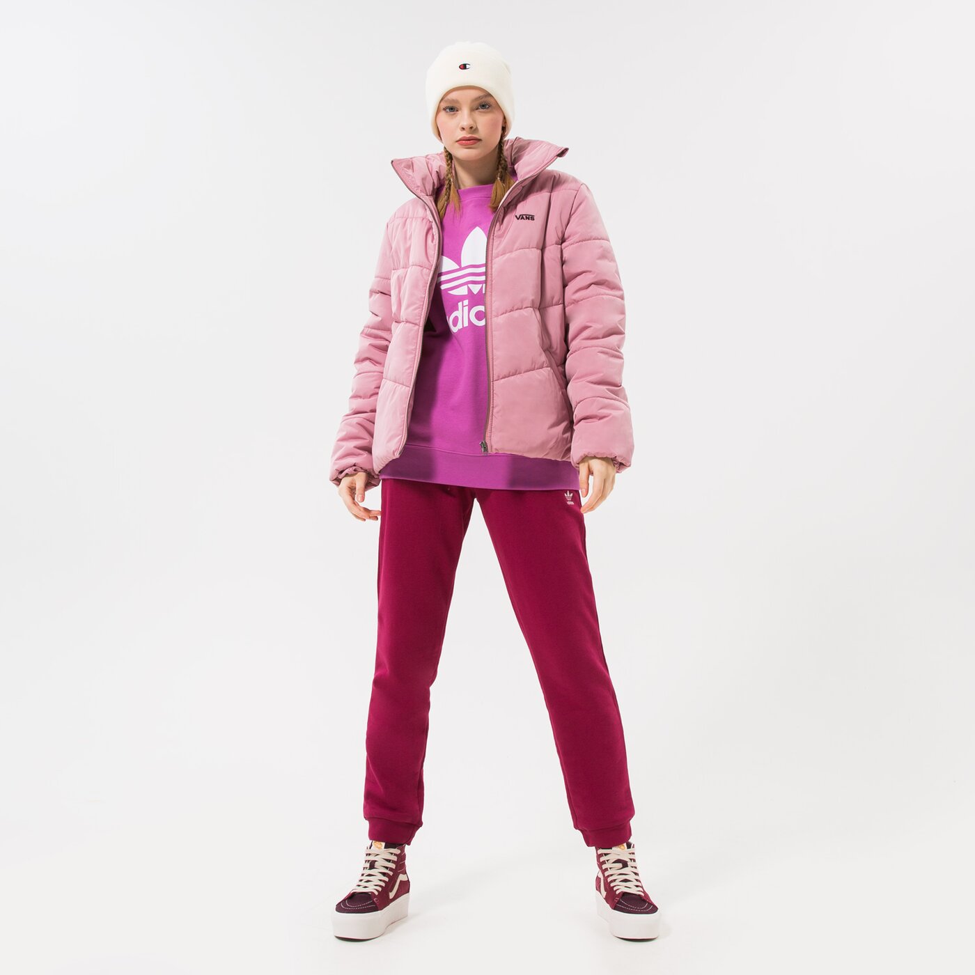 Дамски суичър ADIDAS СУИТЧЪР TRF CREW SWEAT hl6676 цвят виолетов