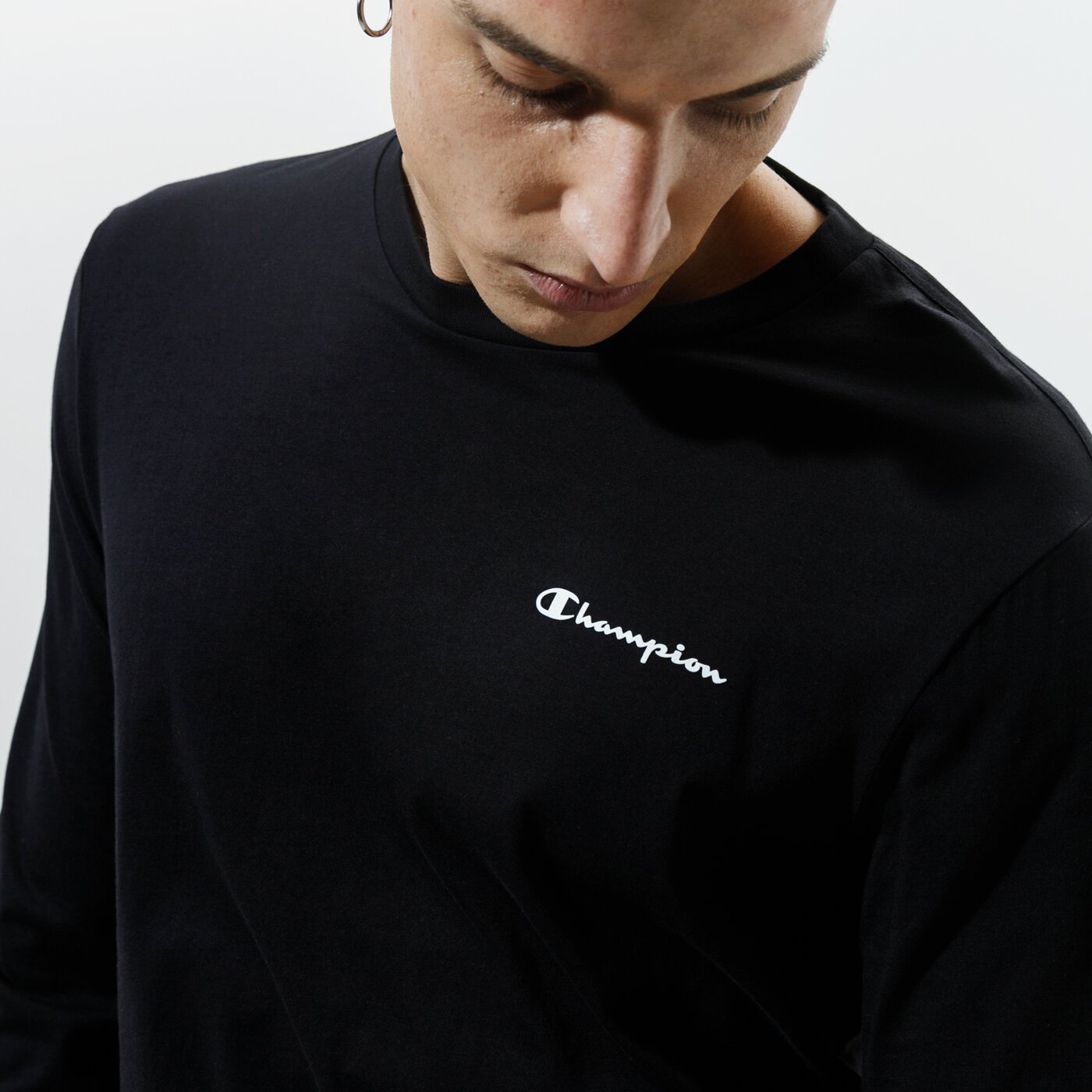 Мъжка тениска CHAMPION ТЕНИСКА LONG SLEEVE ТЕНИСКА 214157kk001 цвят черен