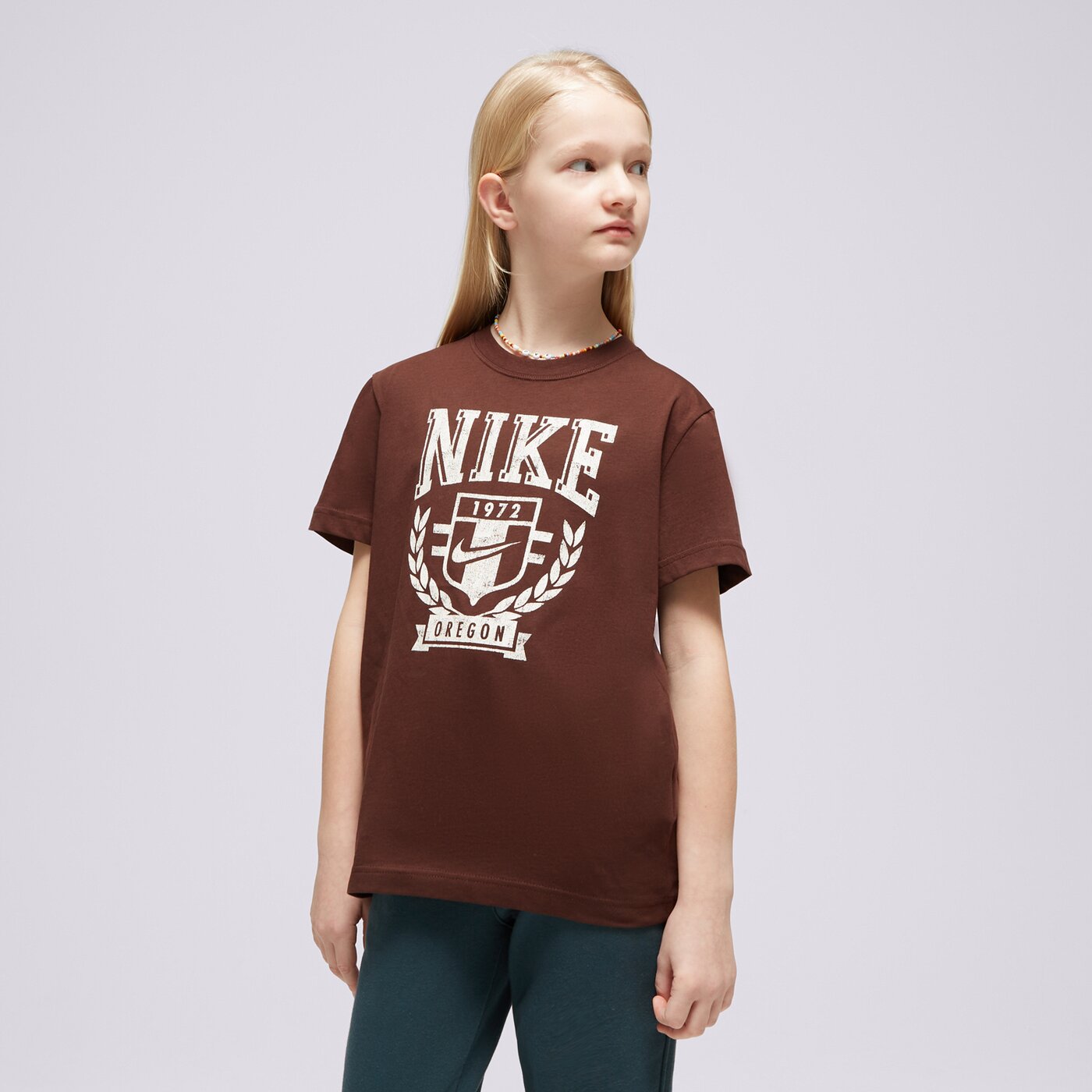 Детска тениска NIKE ТЕНИСКА G NSW TREND BF TEE GIRL fz4724-227 цвят кафяв