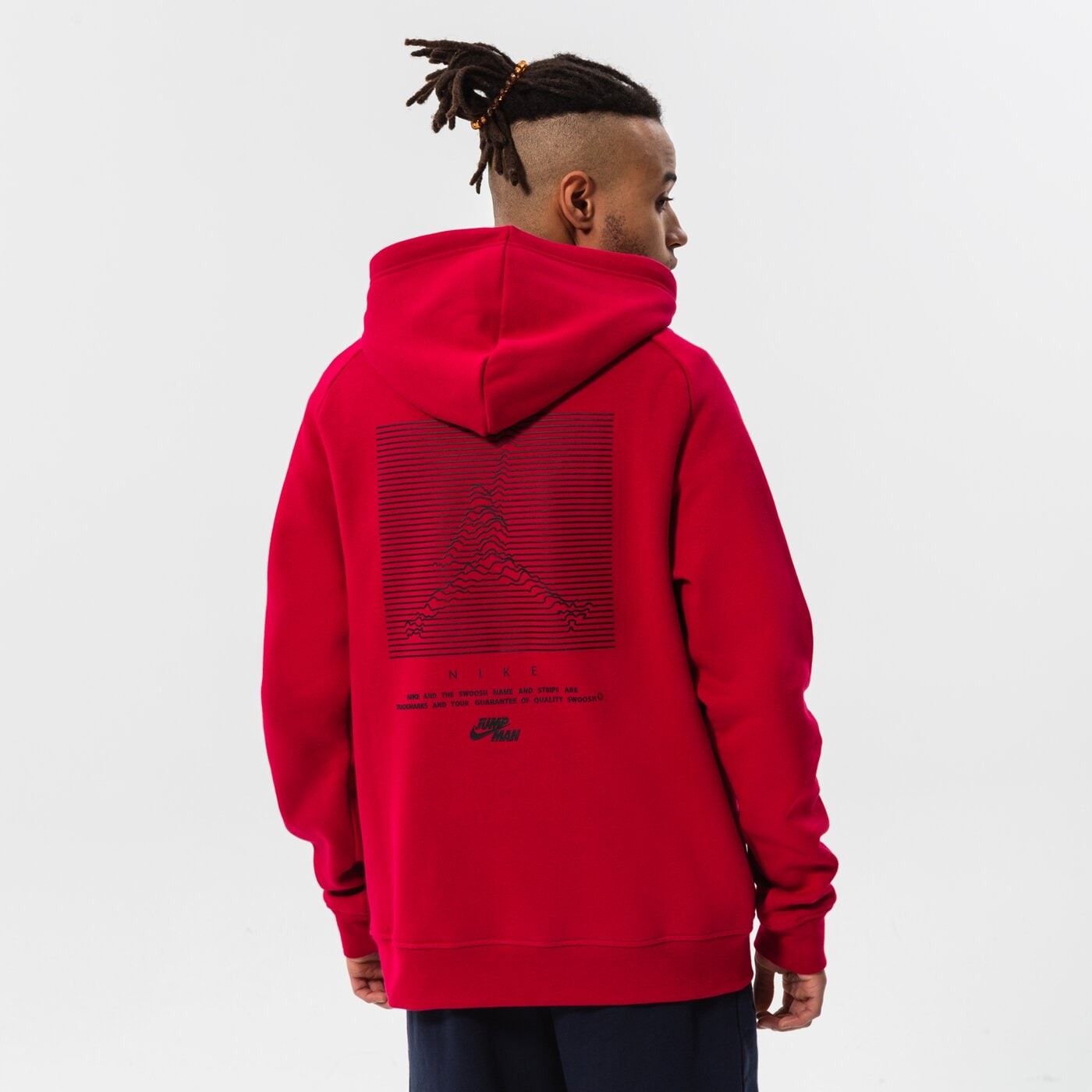 Мъжки суичър JORDAN СУИТЧЪР С КАЧУЛКА M J JMPMN FLC PO dj0210-652 цвят бордо