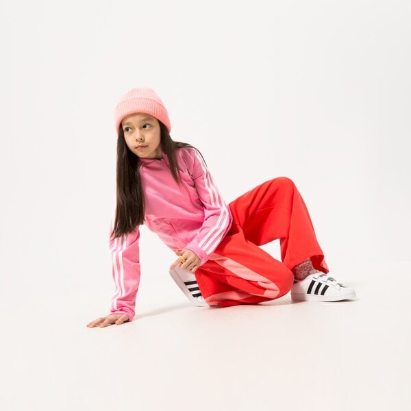 Детски суичър ADIDAS СУИТЧЪР СЪС ЗАКОПЧАВАНЕ SST TRACK ТОП GIRL hk0299 цвят розов