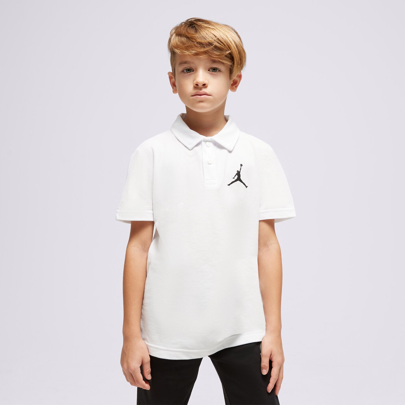 Детска тениска JORDAN ТЕНИСКА ТЕНИСКА ТИП ПОЛО JDB JUMPMAN ТЕНИСК BOY 95c217-001 цвят бял