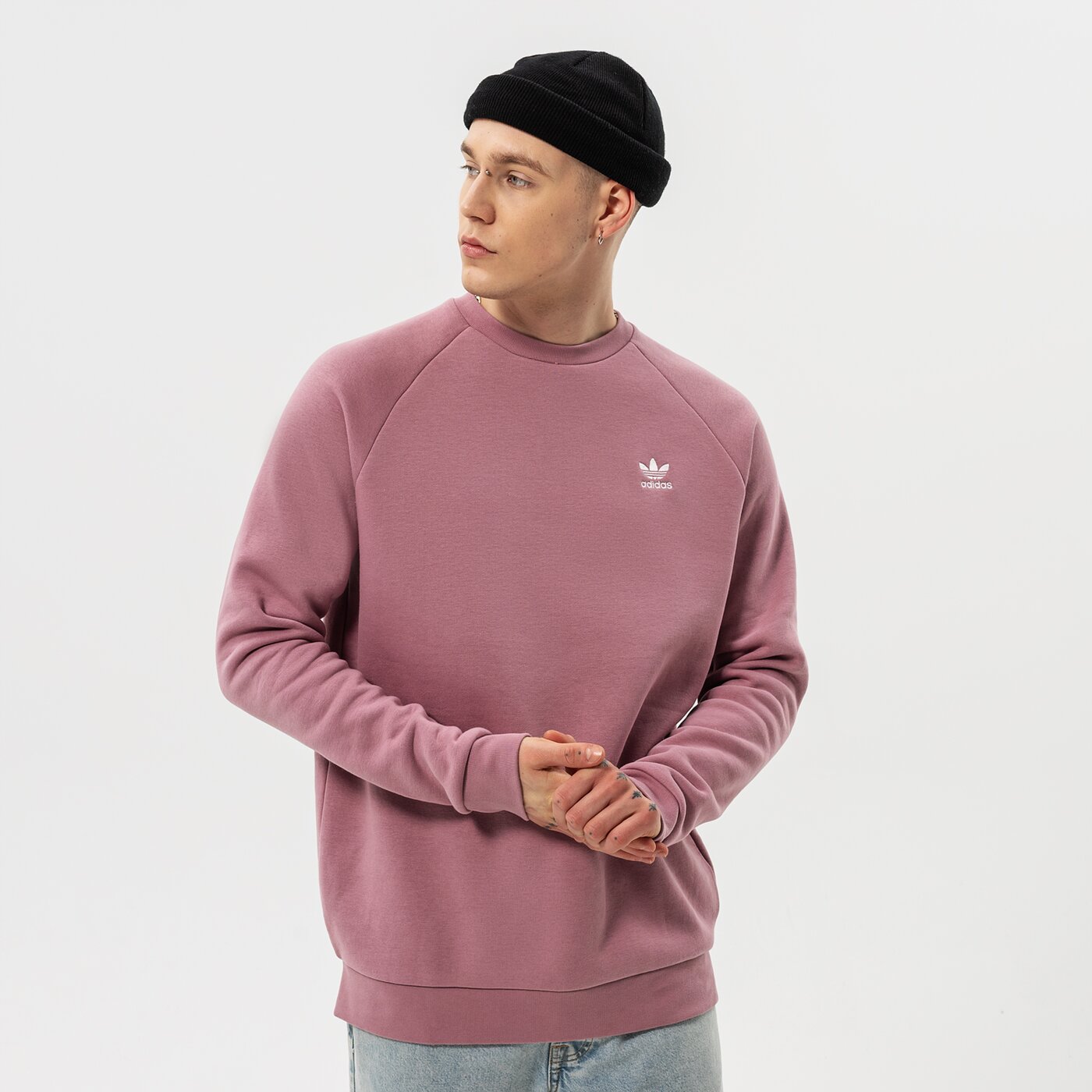 Мъжки суичър ADIDAS СУИТЧЪР ESSENTIAL CREW he9430 цвят виолетов