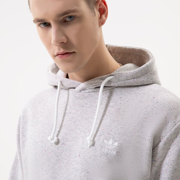 Мъжки суичър ADIDAS СУИТЧЪР С КАЧУЛКА ESS+ SUST HOODI hk7538 цвят сив