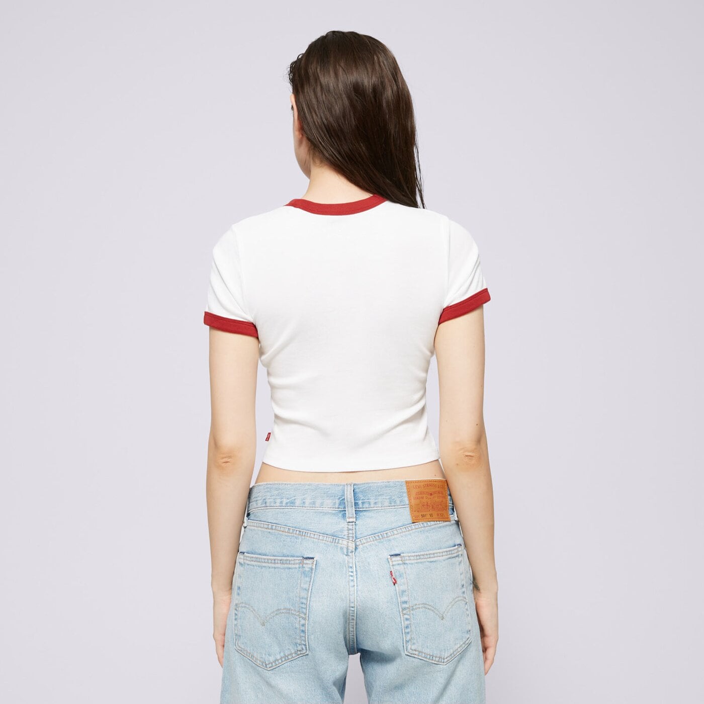Дамска тениска LEVI'S ТЕНИСКА GRAPHIC MINI RINGER NEUTRALS a3523-0098 цвят бял