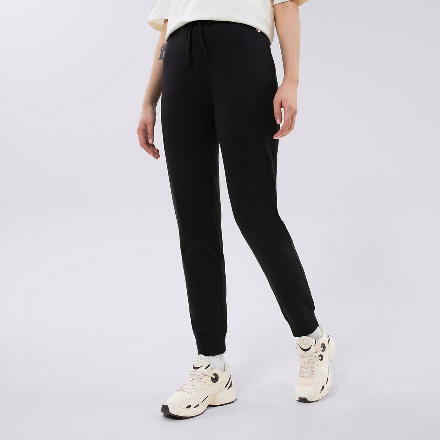 Дамски панталони CHAMPION ПАНТАЛОНИ RIB CUFF PANTS 114907kk001 цвят черен