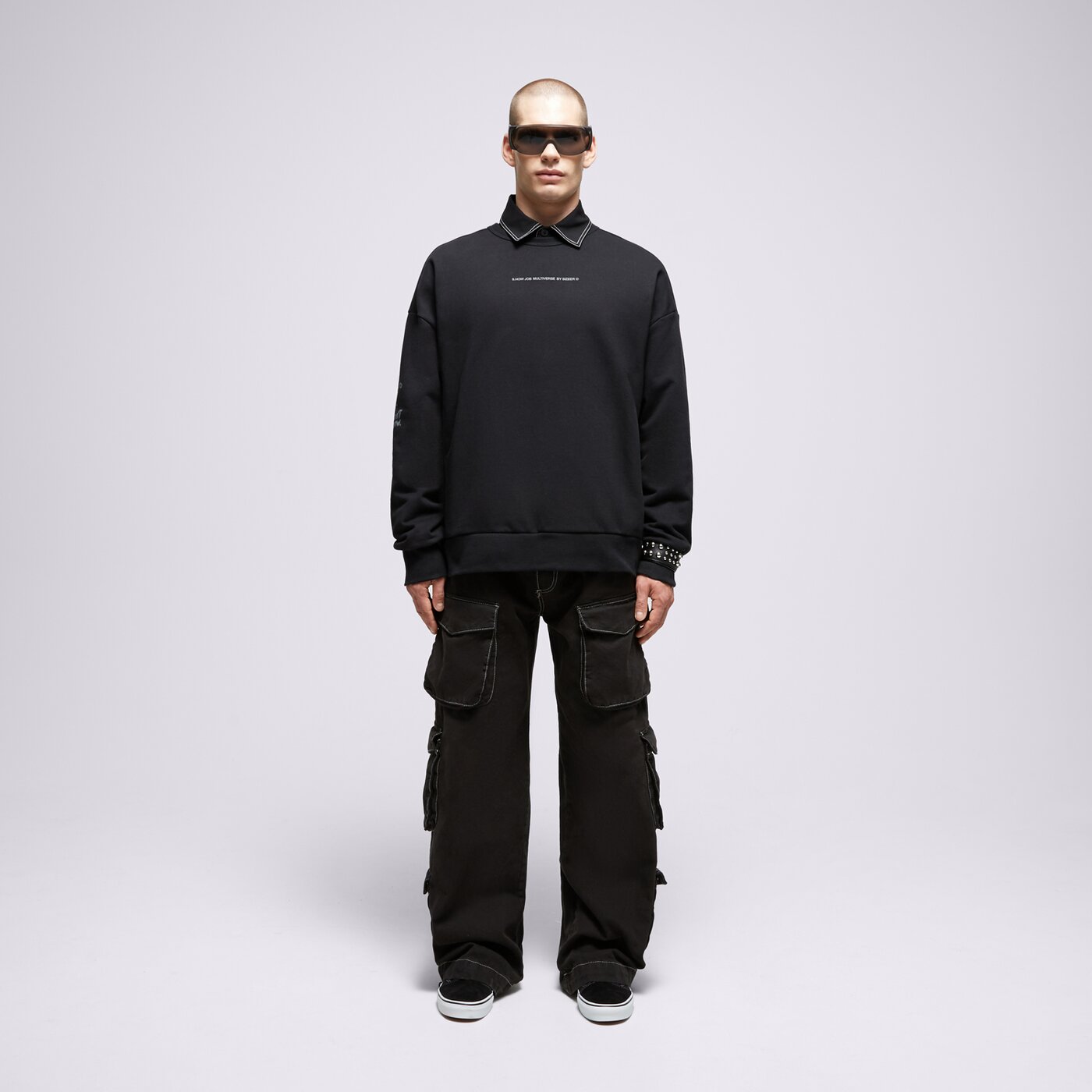 Мъжки суичър S.NOW JOB SIZEER CREWNECK “I DON'T KNOW” BLACK si123blu51001 цвят черен