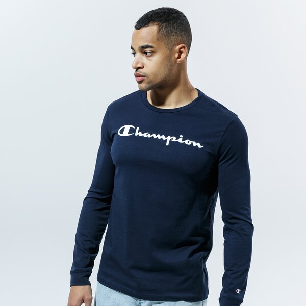 Мъжка тениска CHAMPION ТЕНИСКА CREWNECK LONG SLEEVE ТЕНИСКА 214748bs501 цвят тъмносин