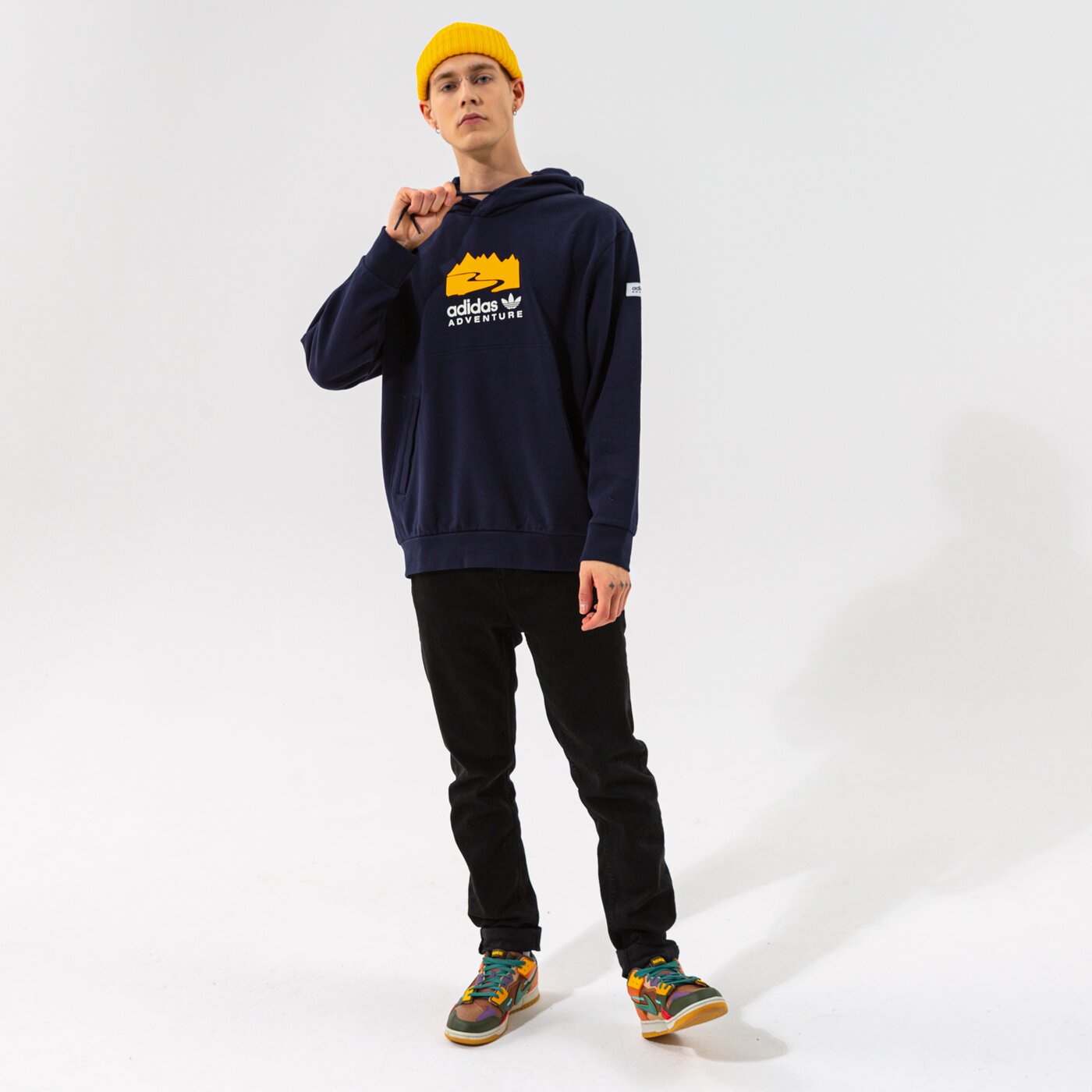 Мъжки суичър ADIDAS СУИТЧЪР С КАЧУЛКА LOGO HOODIE h09064 цвят черен