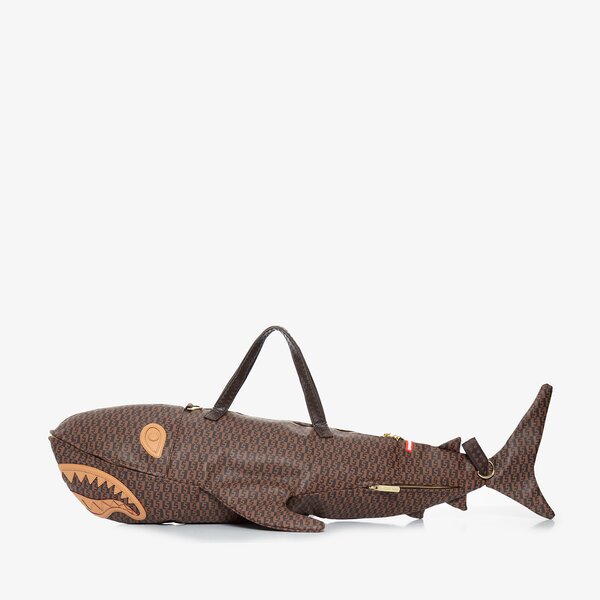 Дамски сак SPRAYGROUND ЧАНТА INFINITI CHECK SHARK DUFFLE 910d4712nsz цвят кафяв