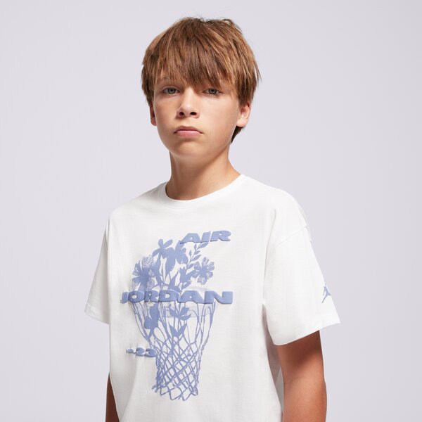 Детска тениска JORDAN ТЕНИСКА JDG JORDAN 23 FLOWERS SS TEE GIRL 45f165-001 цвят бял