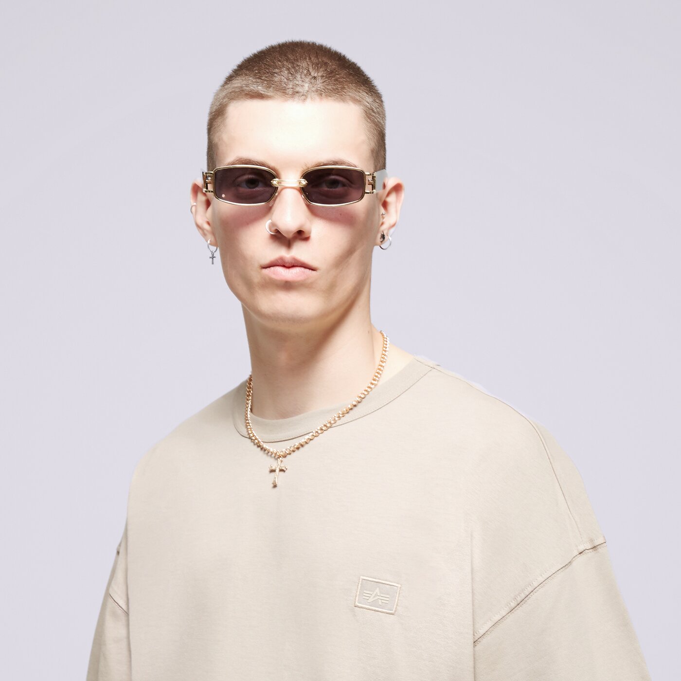 Мъжка тениска ALPHA INDUSTRIES ТЕНИСКА ALPHA ESSENTIALS RL T 146504679 цвят бежов