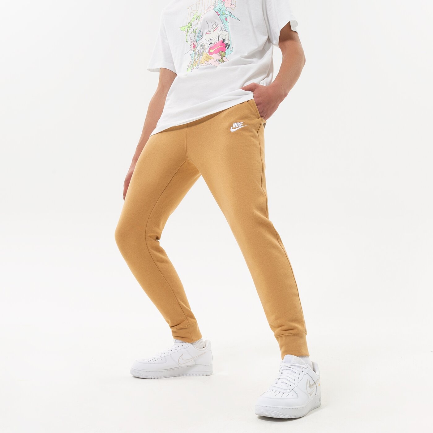 Мъжки панталони NIKE ПАНТАЛОНИ SPORTSWEAR CLUB FLEECE bv2671-722 цвят горчица