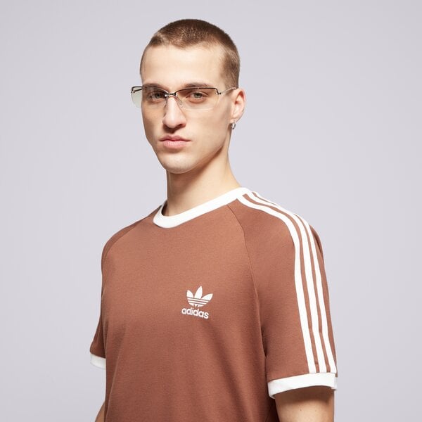 Мъжка тениска ADIDAS ТЕНИСКА 3-STRIPES TEE iz3071 цвят кафяв