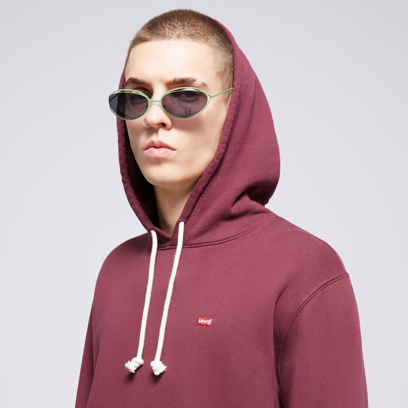 Мъжки суичър LEVI'S СУИТЧЪР С КАЧУЛКА THE ORIGINAL HM HOODIE REDS 34581-0044 цвят бордо
