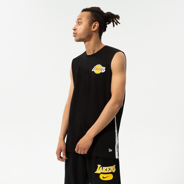 Мъжка тениска NEW ERA ПОТНИК NBA LEFT CHST LOGO LAKERS BLK 13083912 цвят черен