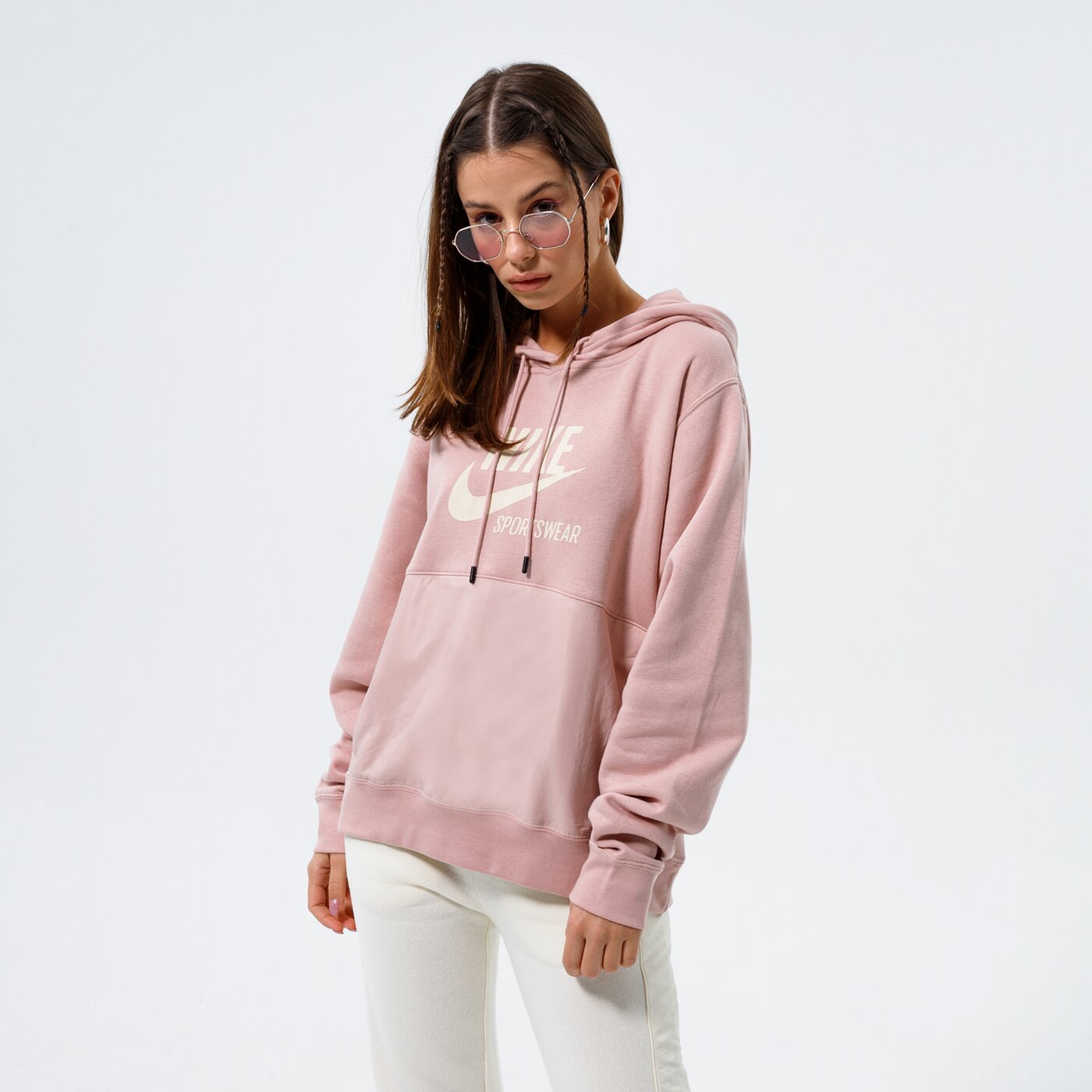 Дамски суичър NIKE СУИТЧЪР С КАЧУЛКА W NSW FLC HOODIE HTG dd5673-601 цвят розов