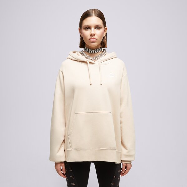 Дамски суичър NIKE СУИТЧЪР С КАЧУЛКА W NSW CLUB FLC SIZE+ dv5092-126 цвят бежов