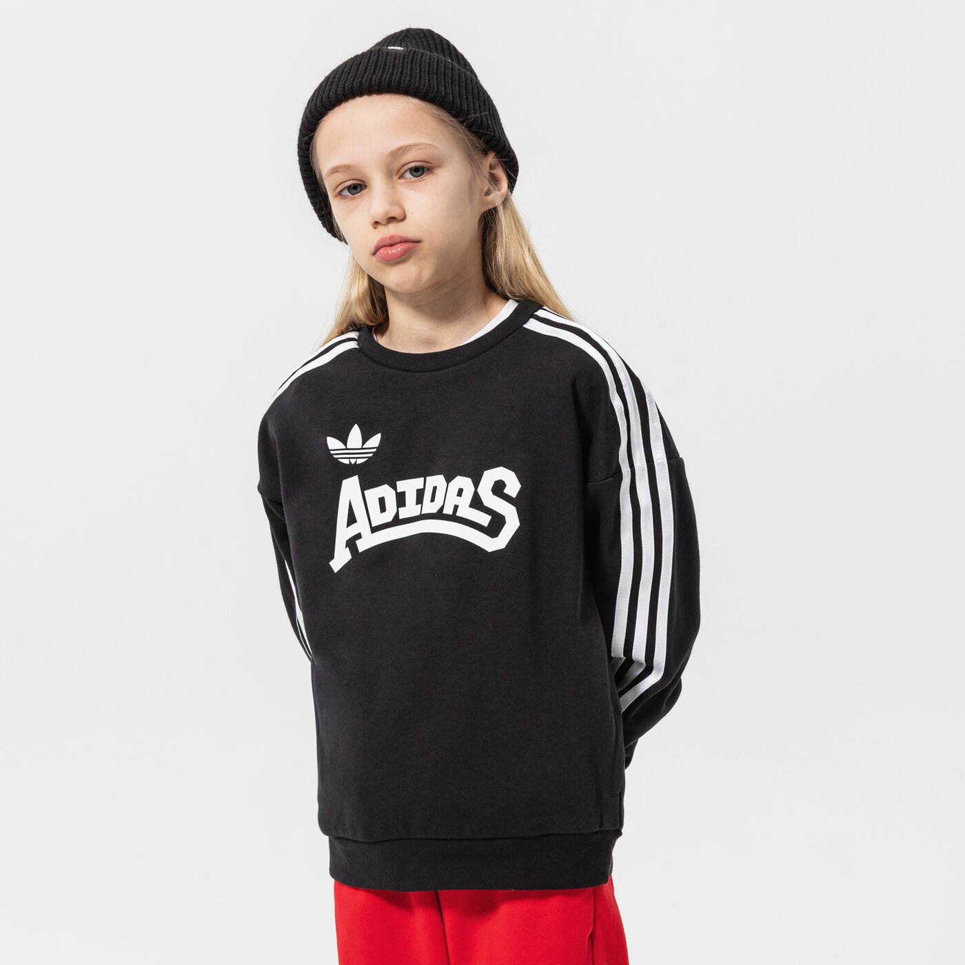 Детски суичър ADIDAS СУИТЧЪР CREW GIRL hc4558 цвят черен