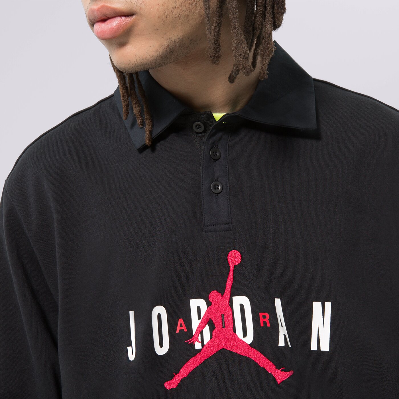 Мъжка тениска JORDAN ТЕНИСКА M J ESS RUGBY ТОП dv7654-010 цвят черен