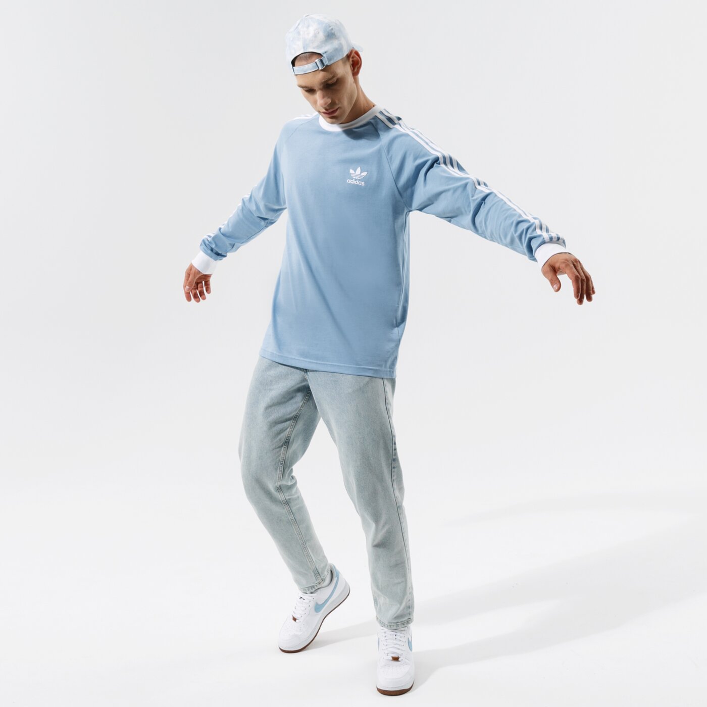 Мъжка тениска ADIDAS ТЕНИСКА 3-STRIPES LS T h37777 цвят син