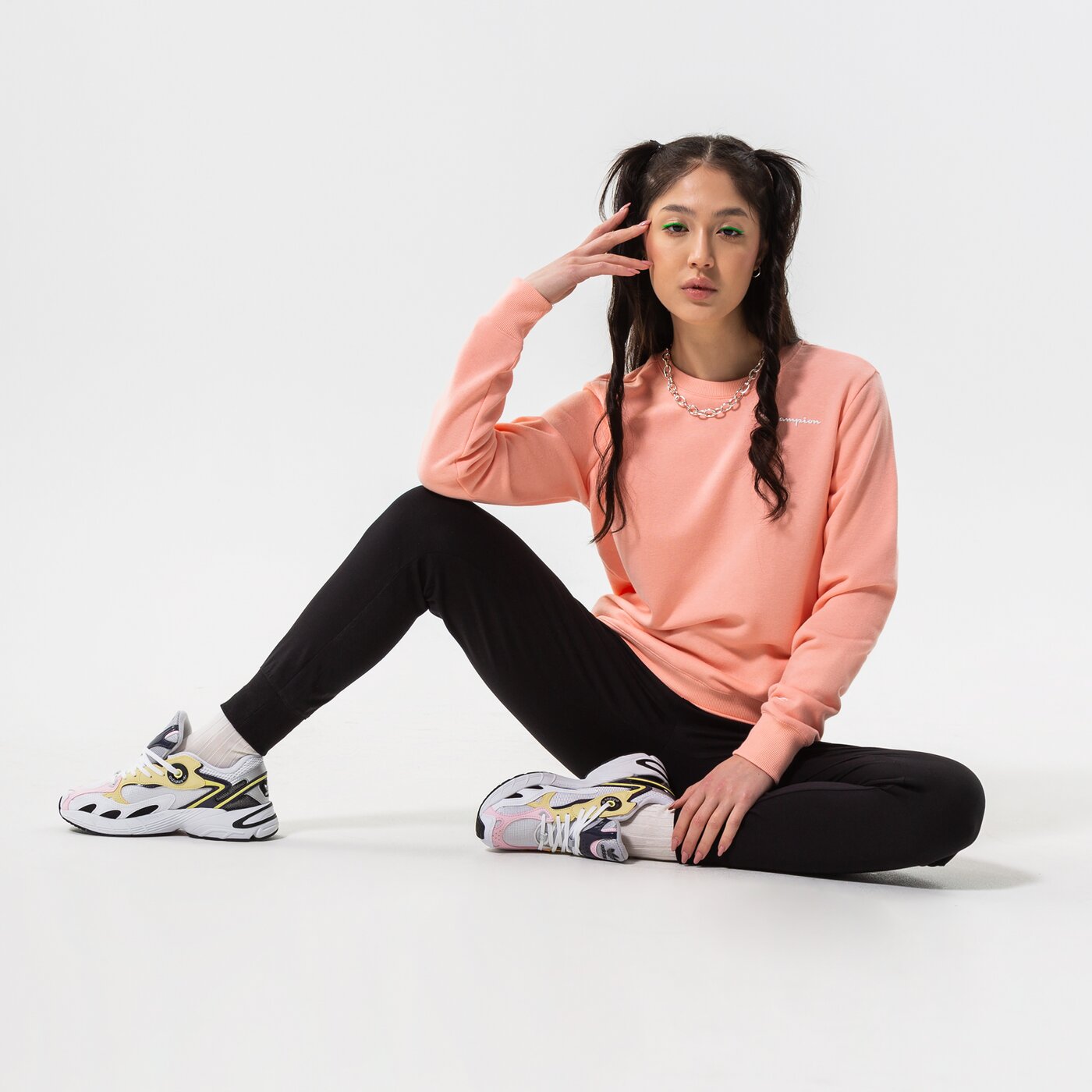 Дамски панталони CHAMPION ПАНТАЛОНИ SLIM PANTS 114876kk001 цвят черен