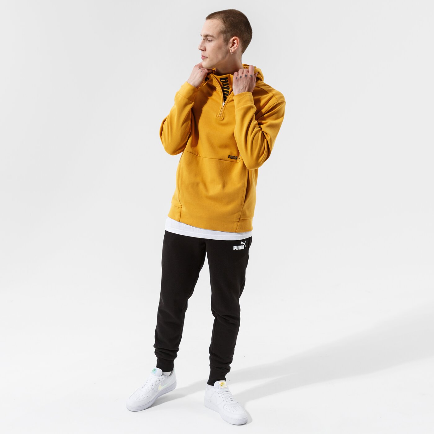 Мъжки суичър PUMA СУИТЧЪР С КАЧУЛКА RAD/CAL HALF ZIP DK - MINERAL YELLOW 58938937 цвят жълт