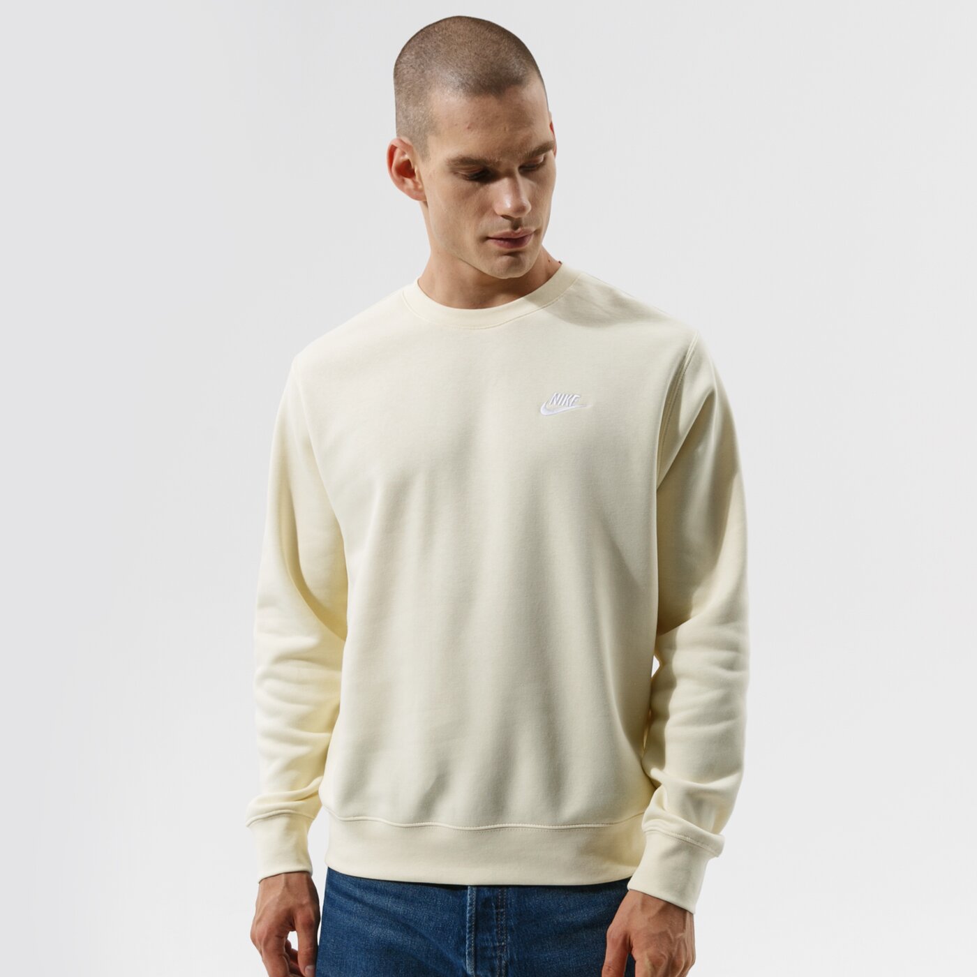 Мъжки суичър NIKE СУИТЧЪР SPORTSWEAR CLUB bv2662-113 цвят жълт