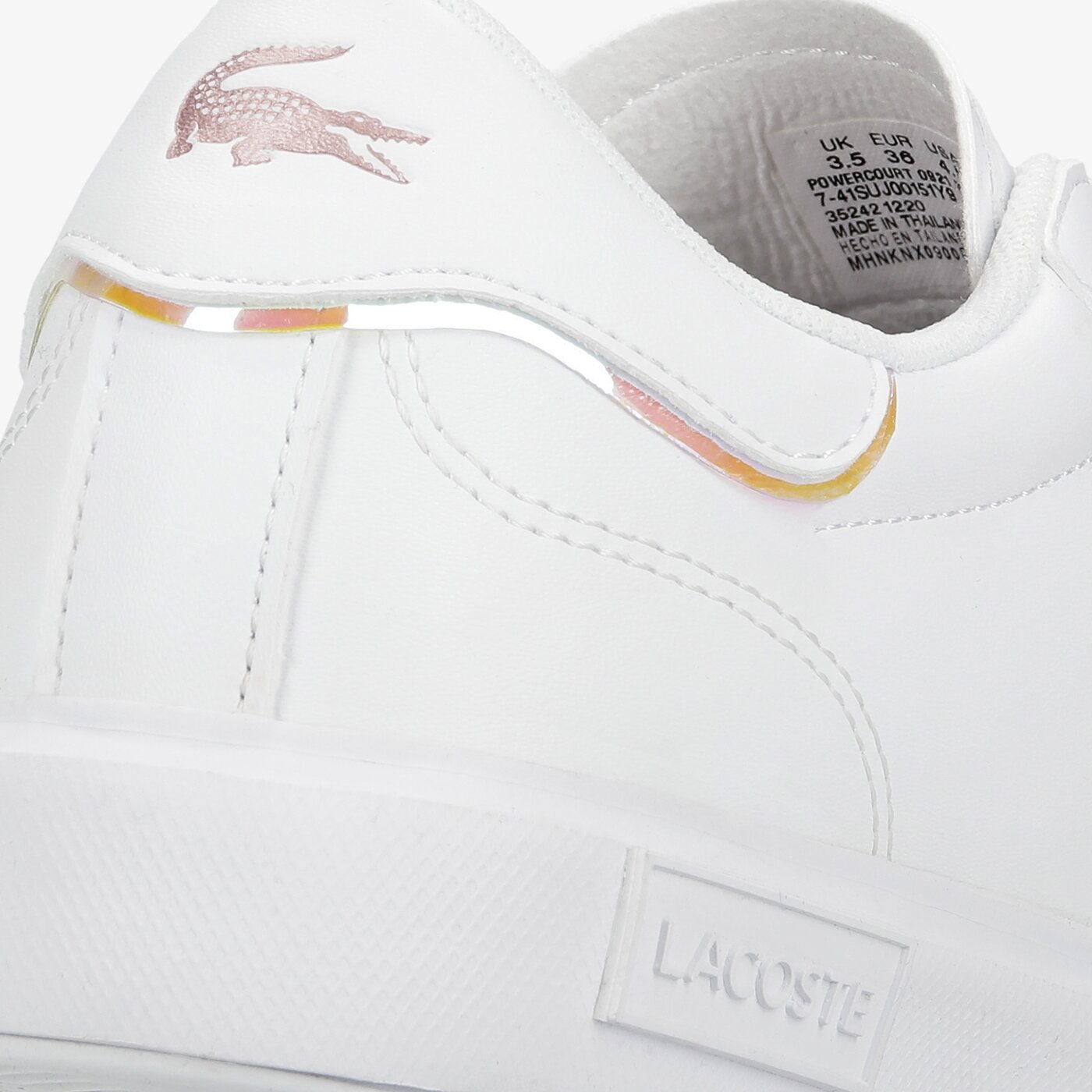 Детски маратонки LACOSTE POWERCOURT 0921 2 SUJ 741suj00151y9 цвят бял