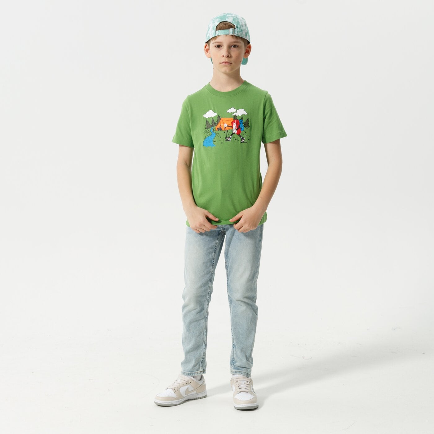 Детска тениска NIKE ТЕНИСКА B NSW TEE BOXY 1 BOY dq3854-377 цвят каки