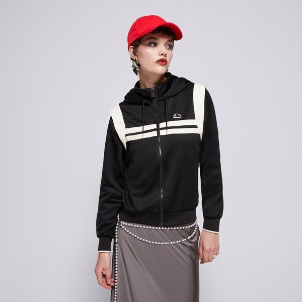 Дамски суичър ELLESSE СУИТЧЪР СЪС ЗАКОПЧАВАНЕ С КАЧУЛКА PERNA   BLK/OWHT C sgt19163054 цвят черен