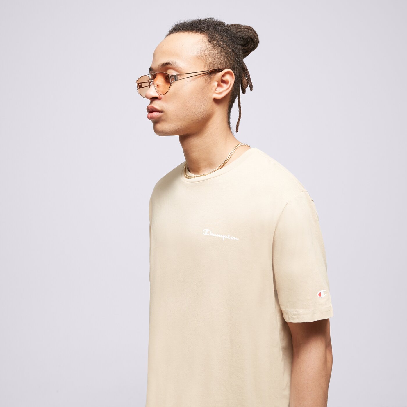 Мъжка тениска CHAMPION ТЕНИСКА CREWNECK ТЕНИСКА 218281ms073 цвят бежов