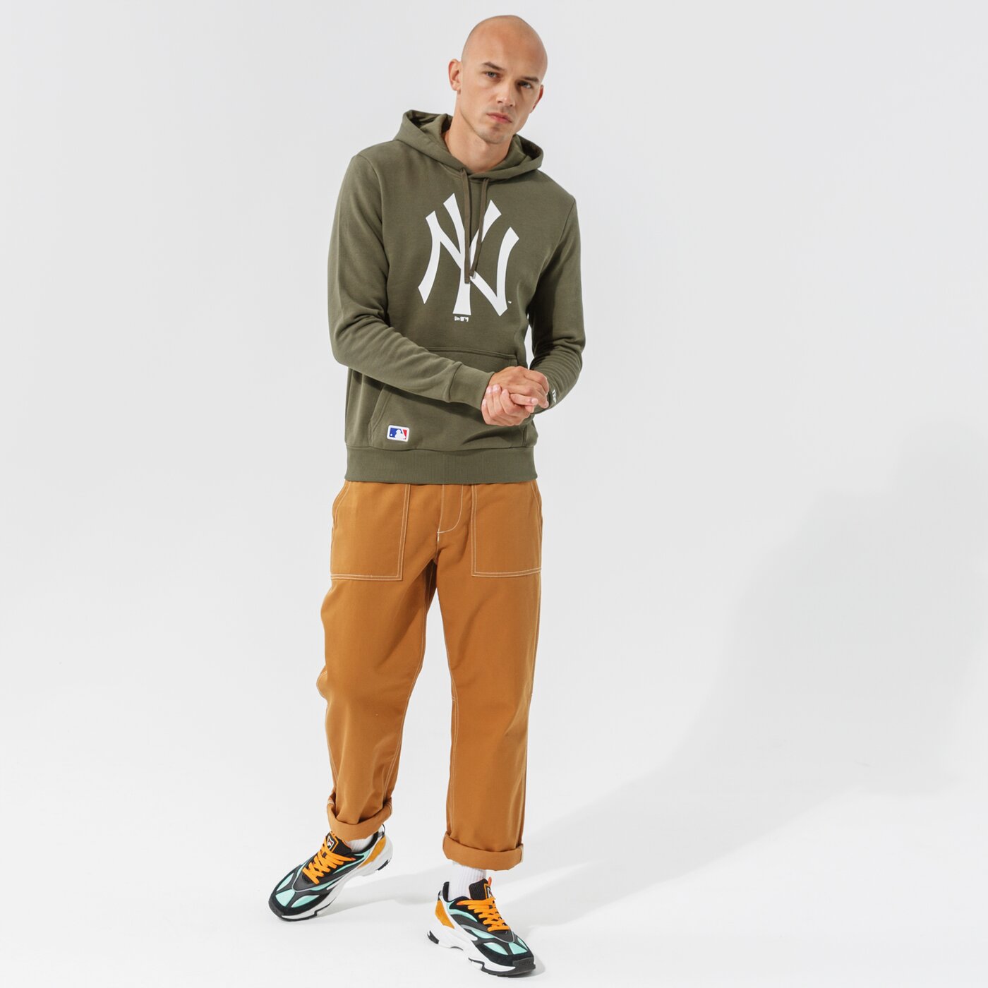 Мъжки суичър NEW ERA СУИТЧЪР С КАЧУЛКА NYY GREEN MLB APPAREL NEW YORK YAN 11863698 цвят зелен