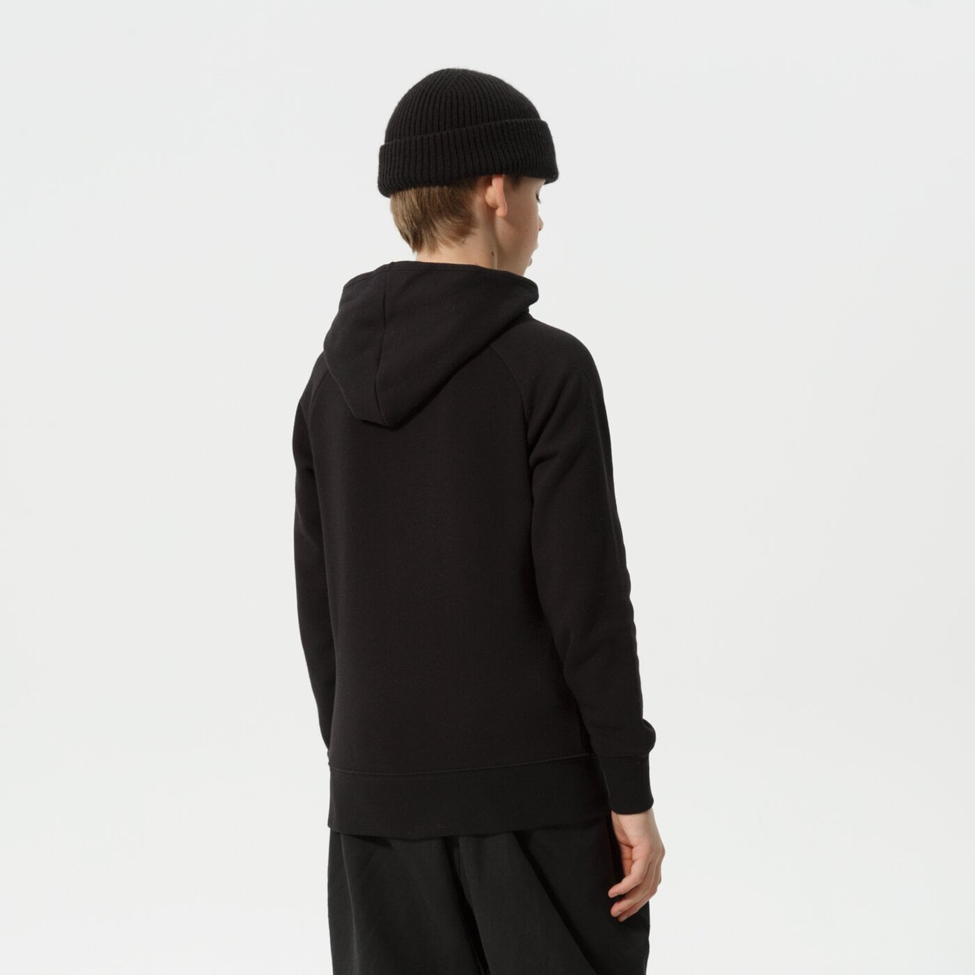 Детски суичър JORDAN СУИТЧЪР С КАЧУЛКА JDB   JUMPMAN LOGO FLEECE PO BOY 956326-023 цвят черен