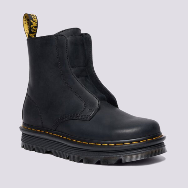 Дамски боти DR.MARTENS ZEBZAG LACE LESS LACELESS BOOT 42653001 цвят черен