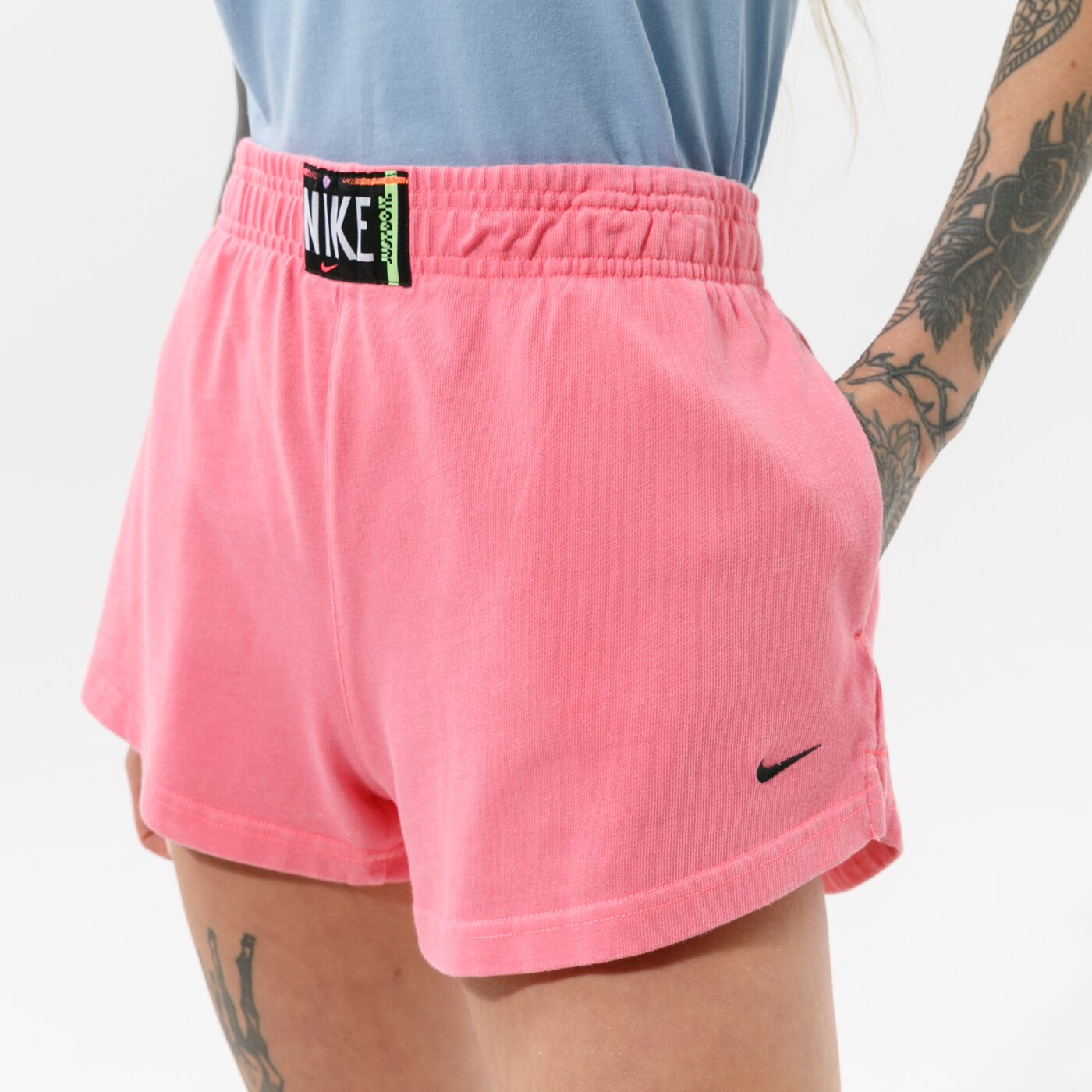 Дамски къси панталони NIKE ШОРТИ W NSW WASH SHORT HR cz9856-675 цвят розов