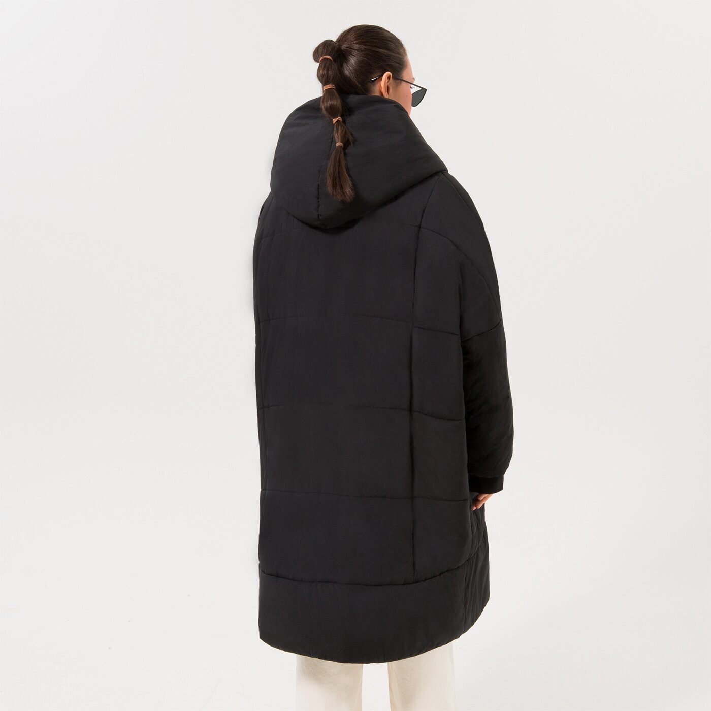 Дамско зимно яке REEBOK ЯКЕ ЗИМНО S PAD LONG JACKET BLACK hh7247 цвят черен