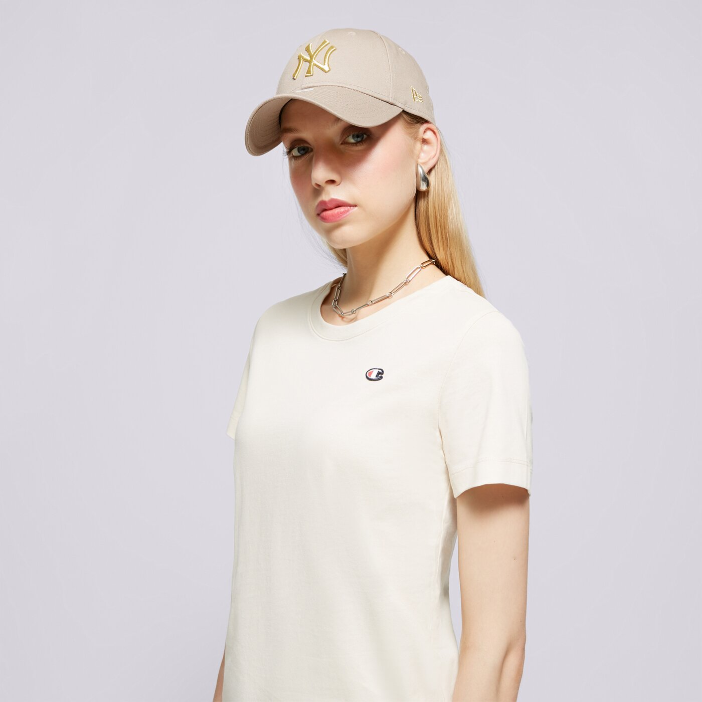 Дамска тениска CHAMPION ТЕНИСКА CREWNECK TEE 117648ys137 цвят бежов