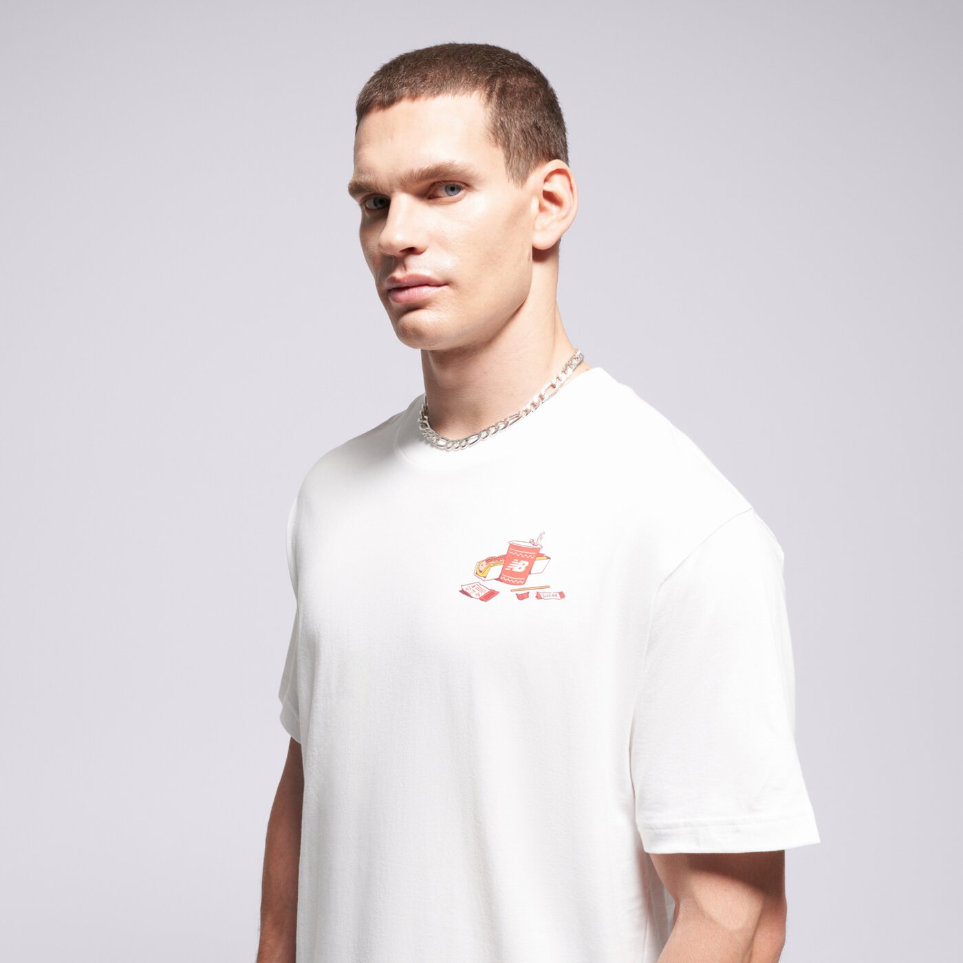 Мъжка тениска NEW BALANCE ТЕНИСКА SPECTATOR ТЕНИСКА mt53931wt цвят бял