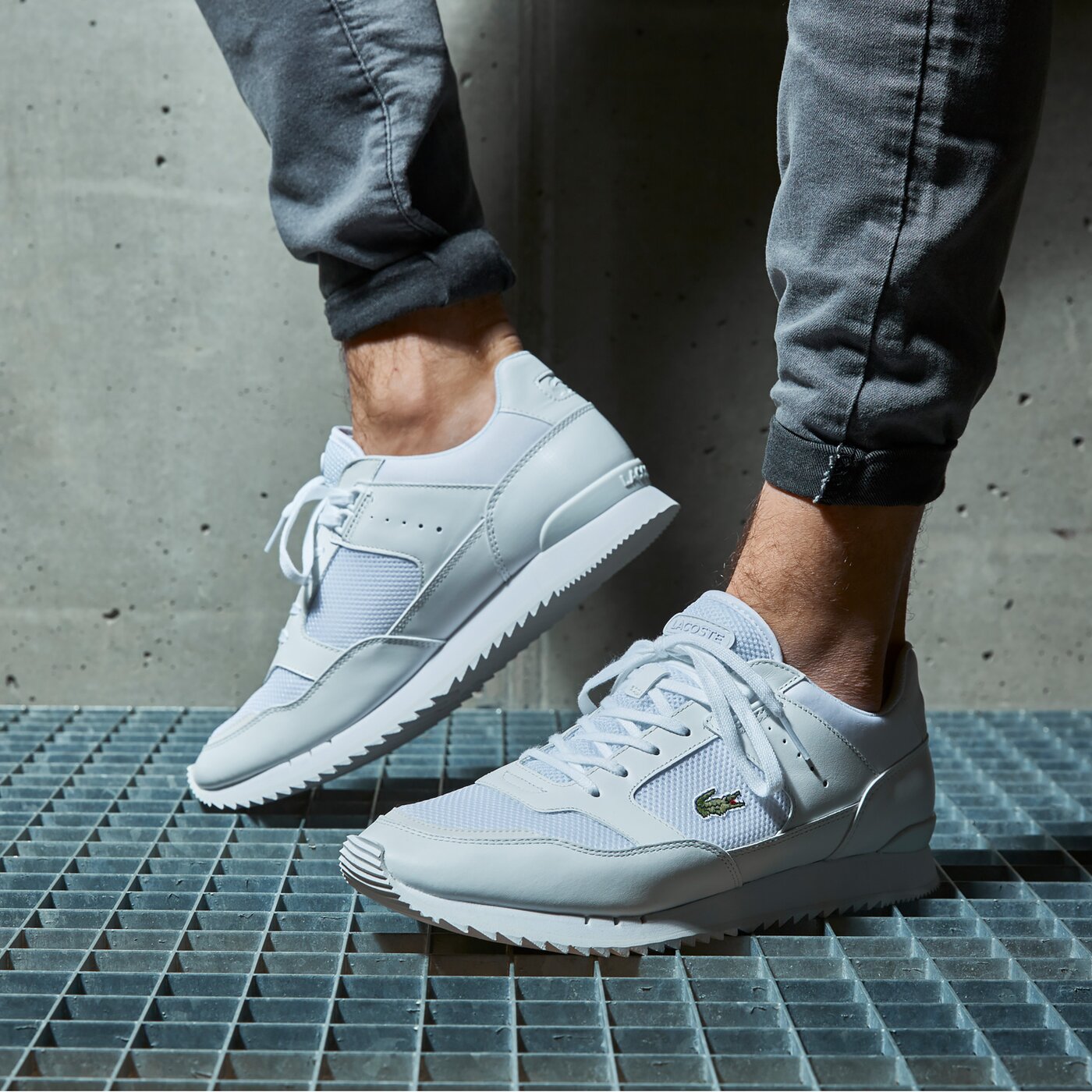 Мъжки маратонки LACOSTE PARTNER PISTE 0721 1 SMA  741sma003721g цвят бял