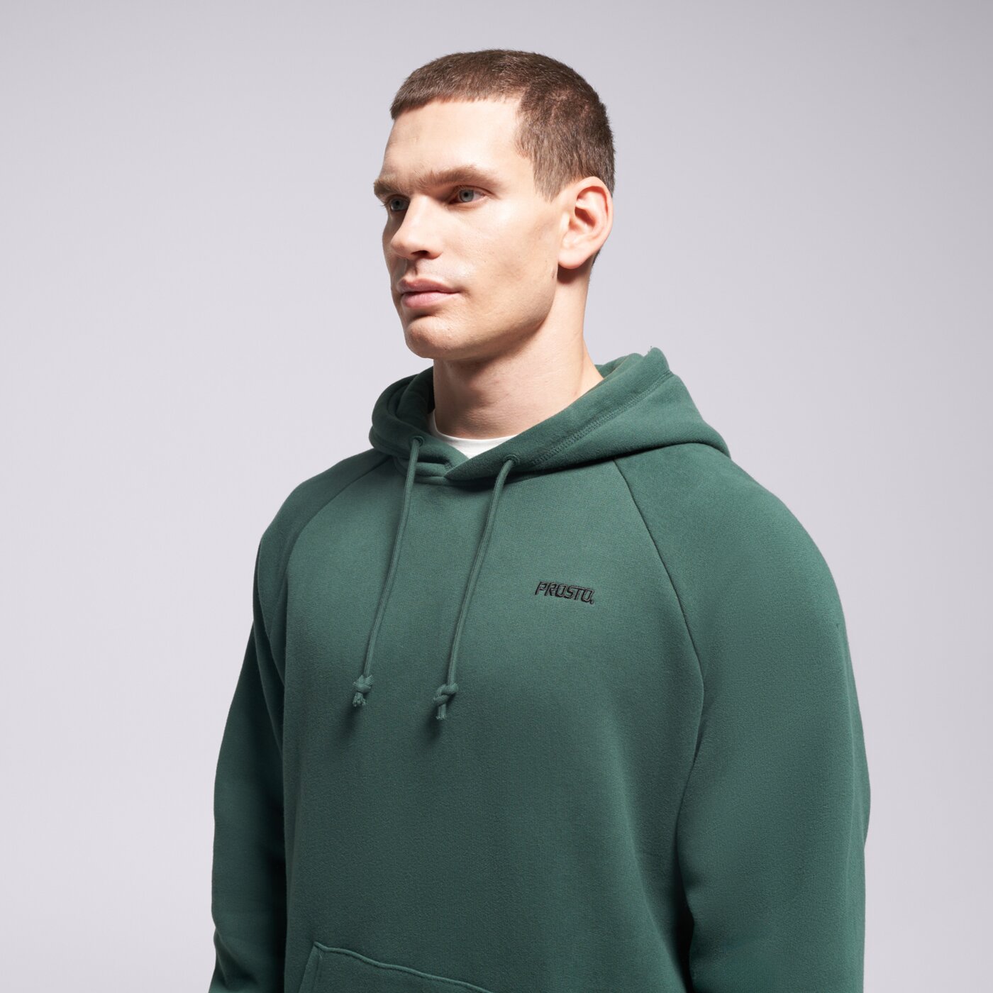 Мъжки суичър PROSTO СУИТЧЪР С КАЧУЛКА HOODIE SKIZZLE WASHED GREEN kl252mswe2182 цвят зелен