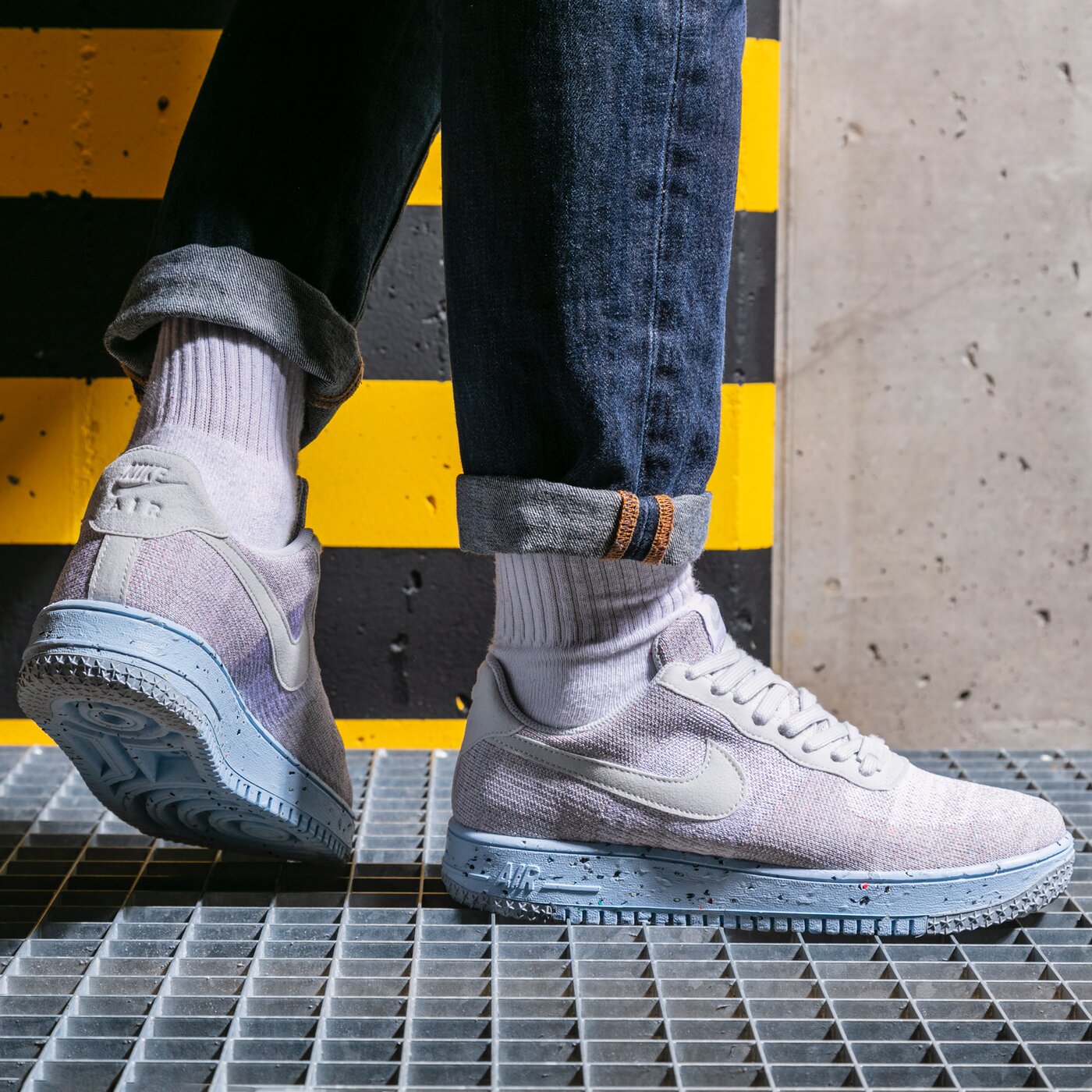 Мъжки маратонки NIKE AF1 CRATER FLYKNIT dc4831-101 цвят бял