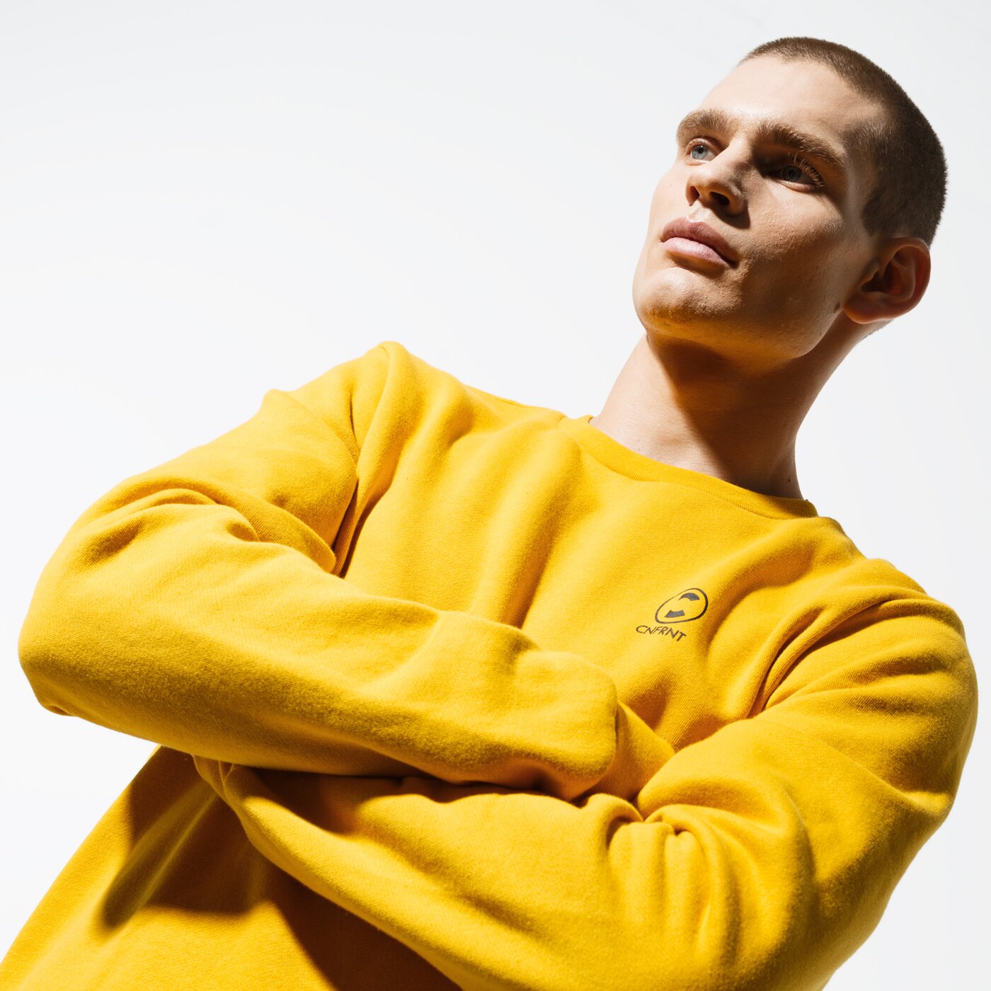 Мъжки суичър CONFRONT СУИТЧЪР ESSENTIAL YLW SWEATSHIRT cf39blm39001 цвят жълт