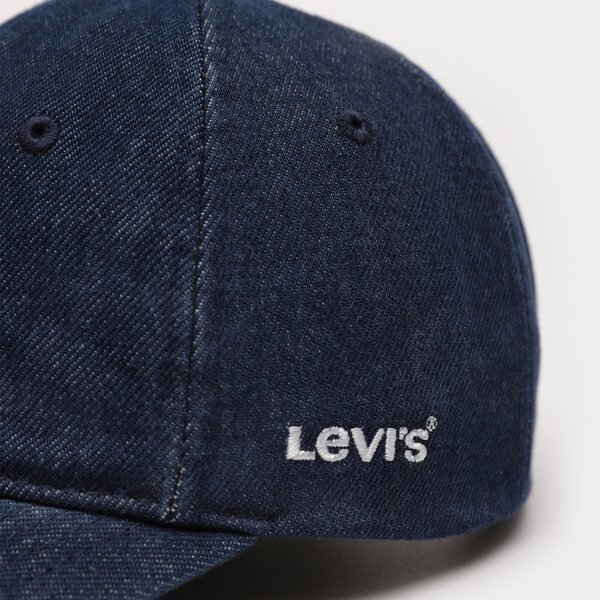Дамска шапка с козирка LEVI'S ШАПКА ESSENTIAL CAP d75890004 цвят син