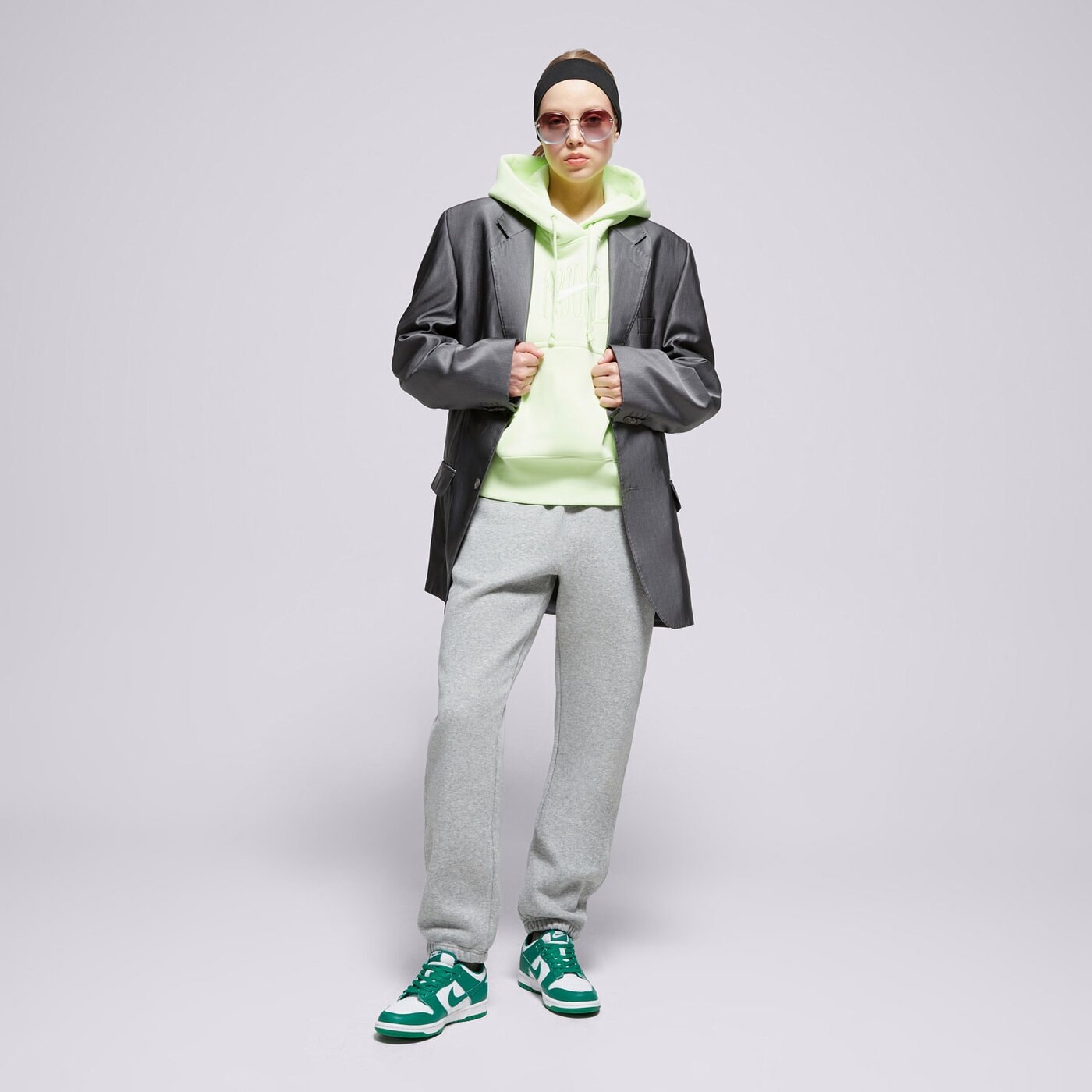 Дамски суичър NIKE СУИТЧЪР С КАЧУЛКА W   NSW PHNX FLC OOS GX PO HDY ib1984-360 цвят зелен