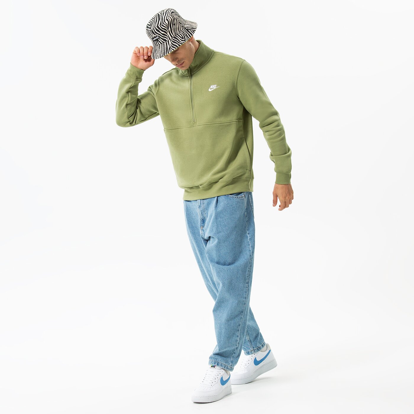 Мъжки суичър NIKE СУИТЧЪР M NSW CLUB BB HZ ТОП dd4732-334 цвят каки