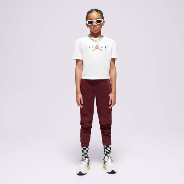 Детска тениска JORDAN ТЕНИСКА MJ HBR SUSTAINABLE TEE GIRL 45b923-001 цвят бял