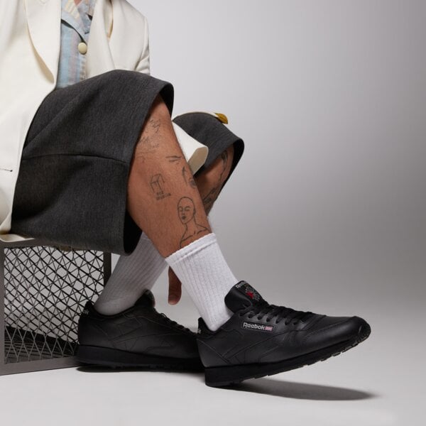 Мъжки маратонки REEBOK CLASSIC LEATHER 100008494 цвят черен